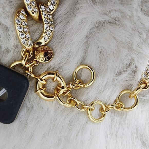 NEW J. Crew Havana Jones Iced Crystal Curb Chain Link Chunky Necklace - Picture 6 of 13